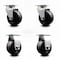 Service Caster 4 Inch Phenolic Caster Set with Roller Bearings 2 Swivel 2 Rigid SCC SCC-20S420-PHR-2-R-2 - alternate 1